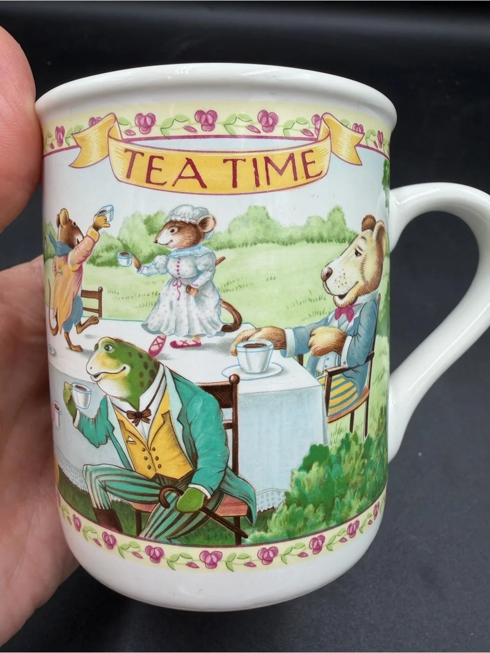 Vintage Hallmark HUGS Forest Creature Tea Party Coffee Mug